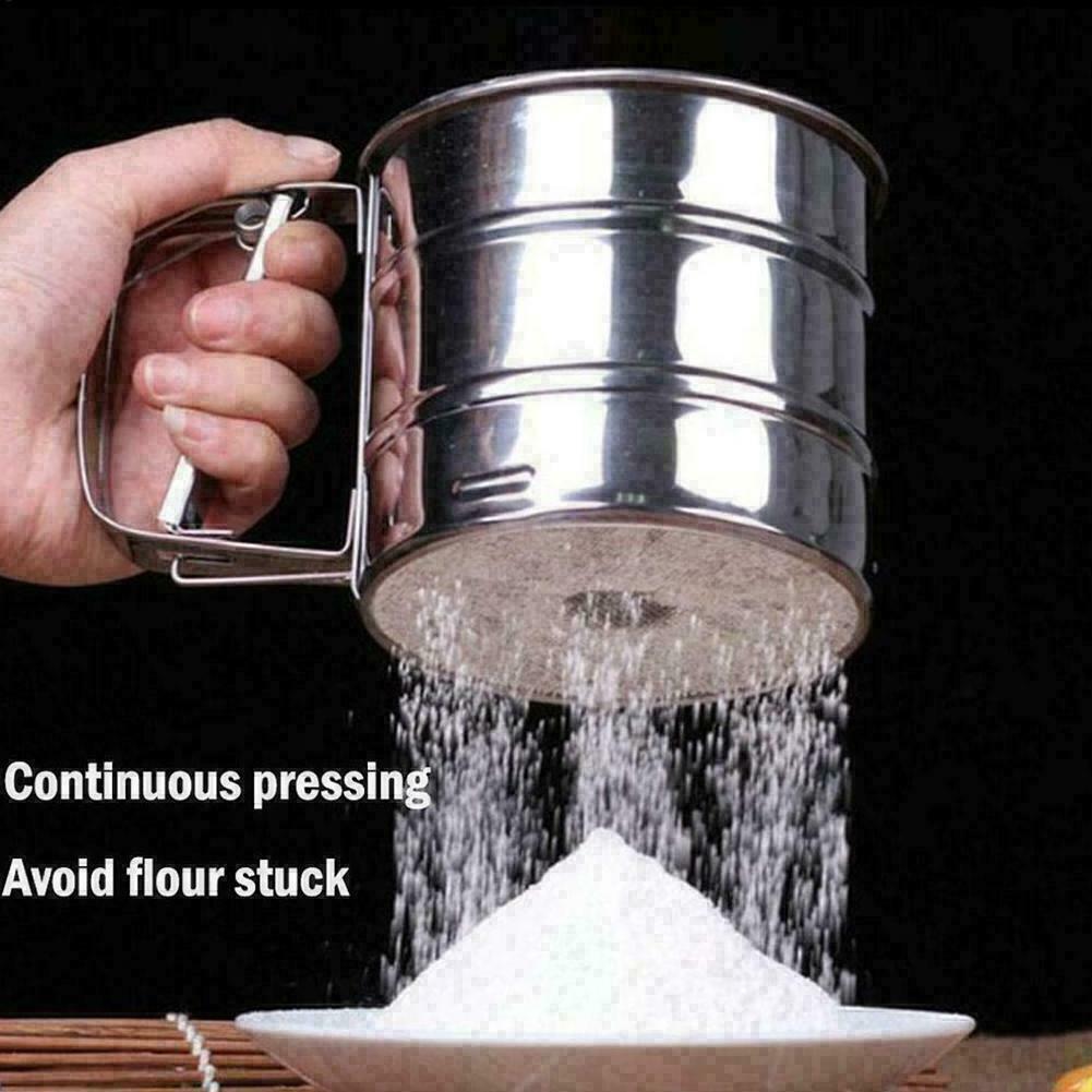 Steel Semi - Automatic Hand - Held Flour Sieve Powder T6C8 D4P5 I9E7