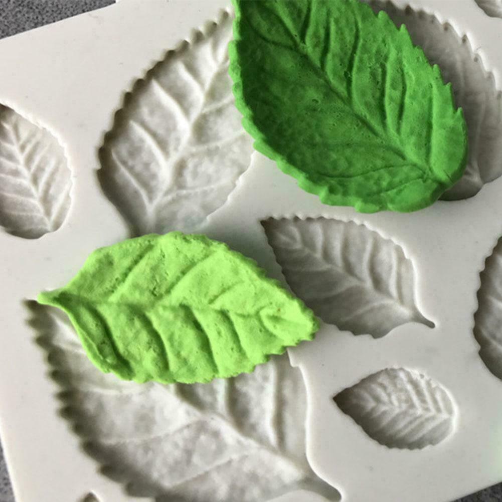 Silicone Rose Leaves Embellisment Fondant Mould Cake Decor Sugar Chocolate Mold