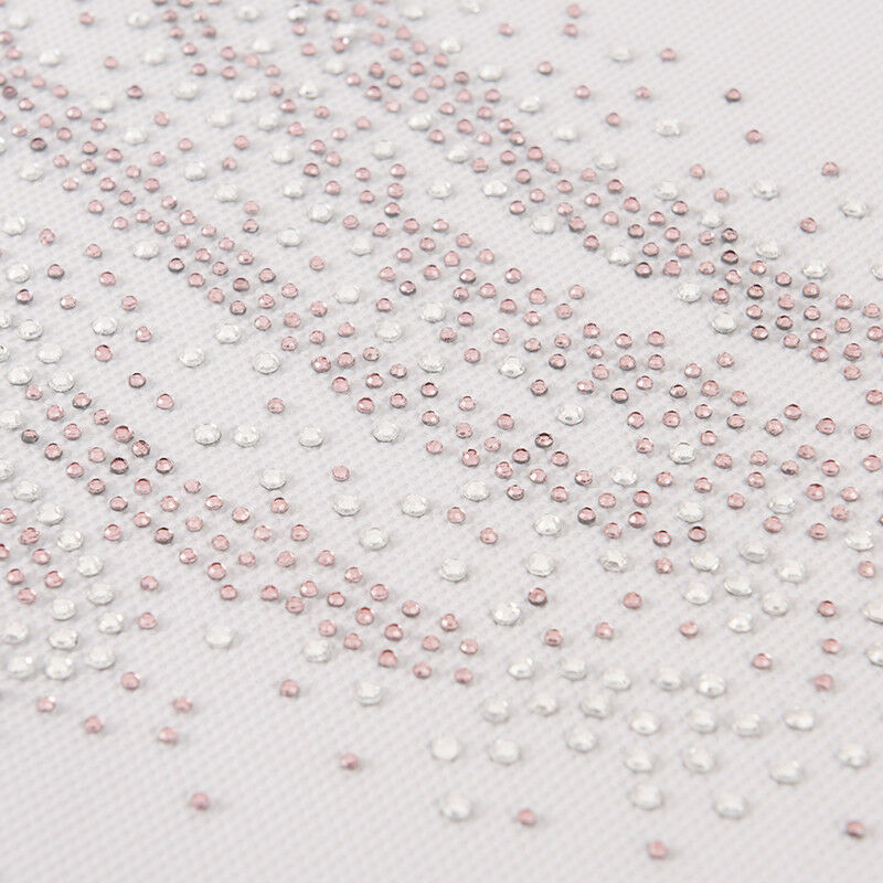 bling stone neckline iron on transfer patch hot fix rhinestoneCrystal tran.l8