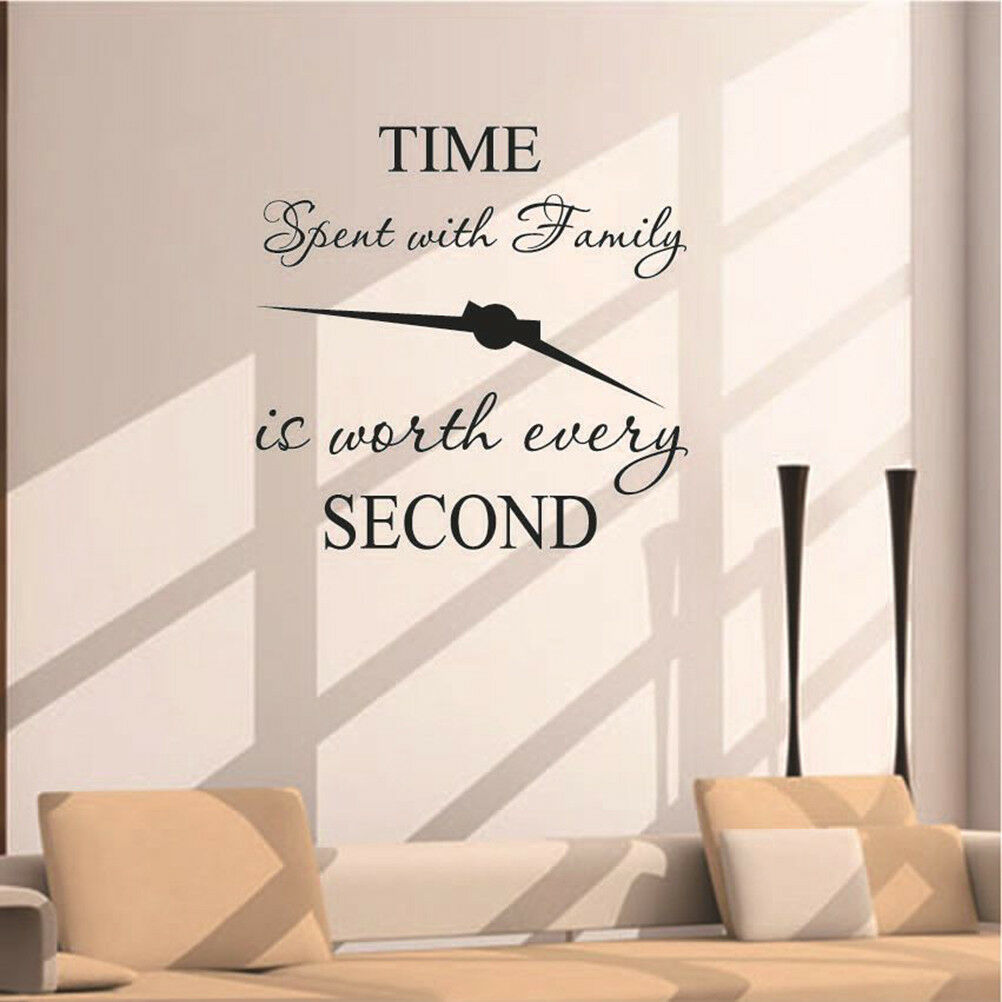 1pc time spent with family is worth every second art wall stickers home d.l8