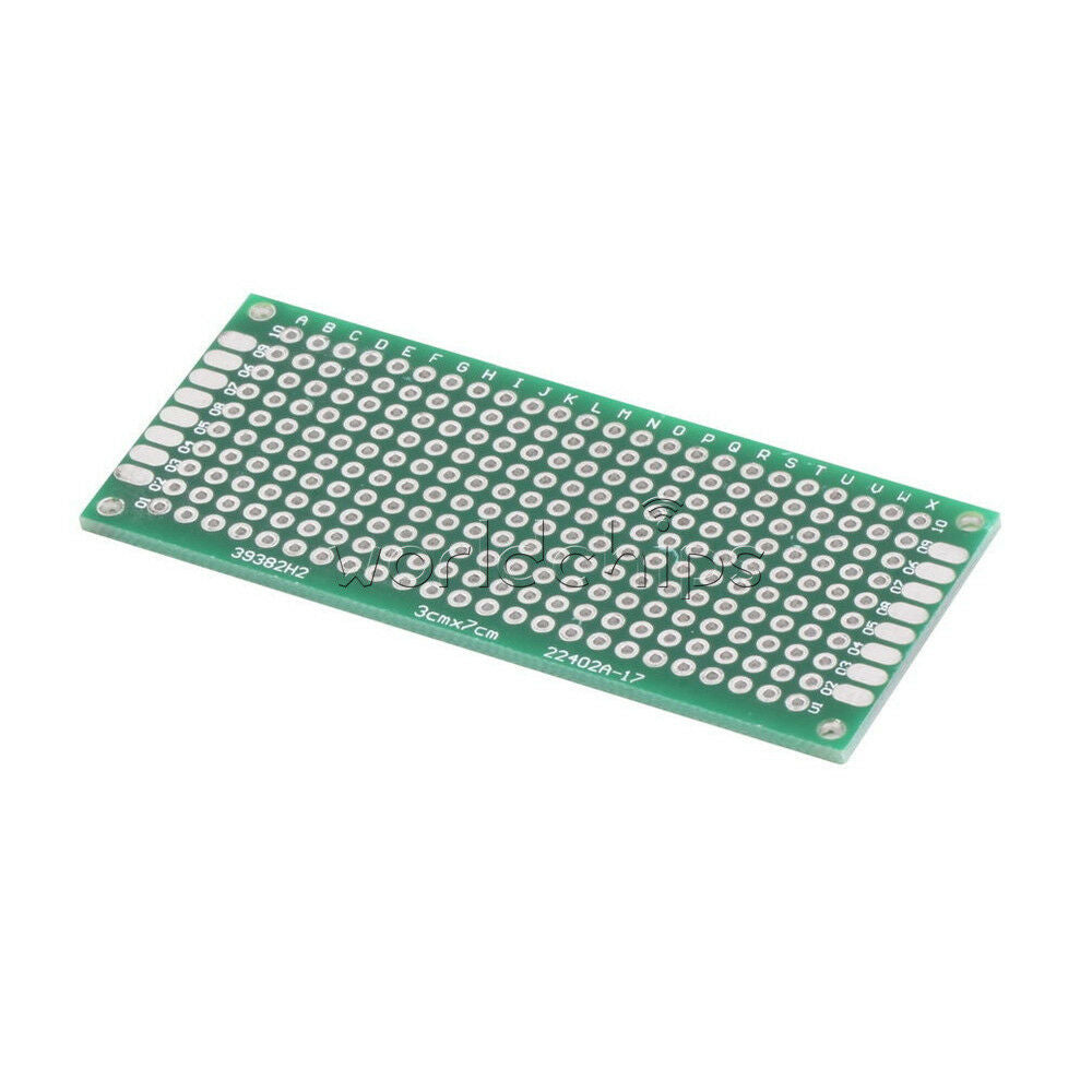 5Pcs Double Side Prototype PCB Bread board Tinned Universal 3x7 cm 30x70 mm