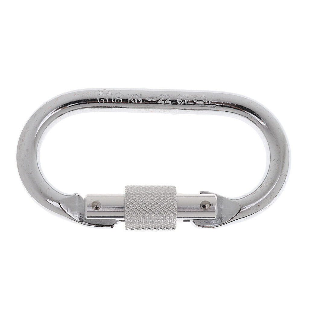 2pcs 23KN Screw Locking Carabiner For Rock Climbing Yoga Inversion Hammock