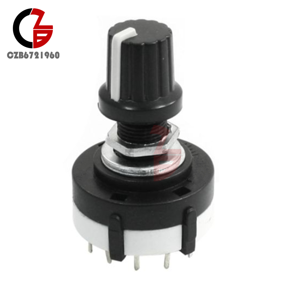 5PCS 3P4T Single Wafer Band Selector 3 Pole 4 Position Rotary Switch