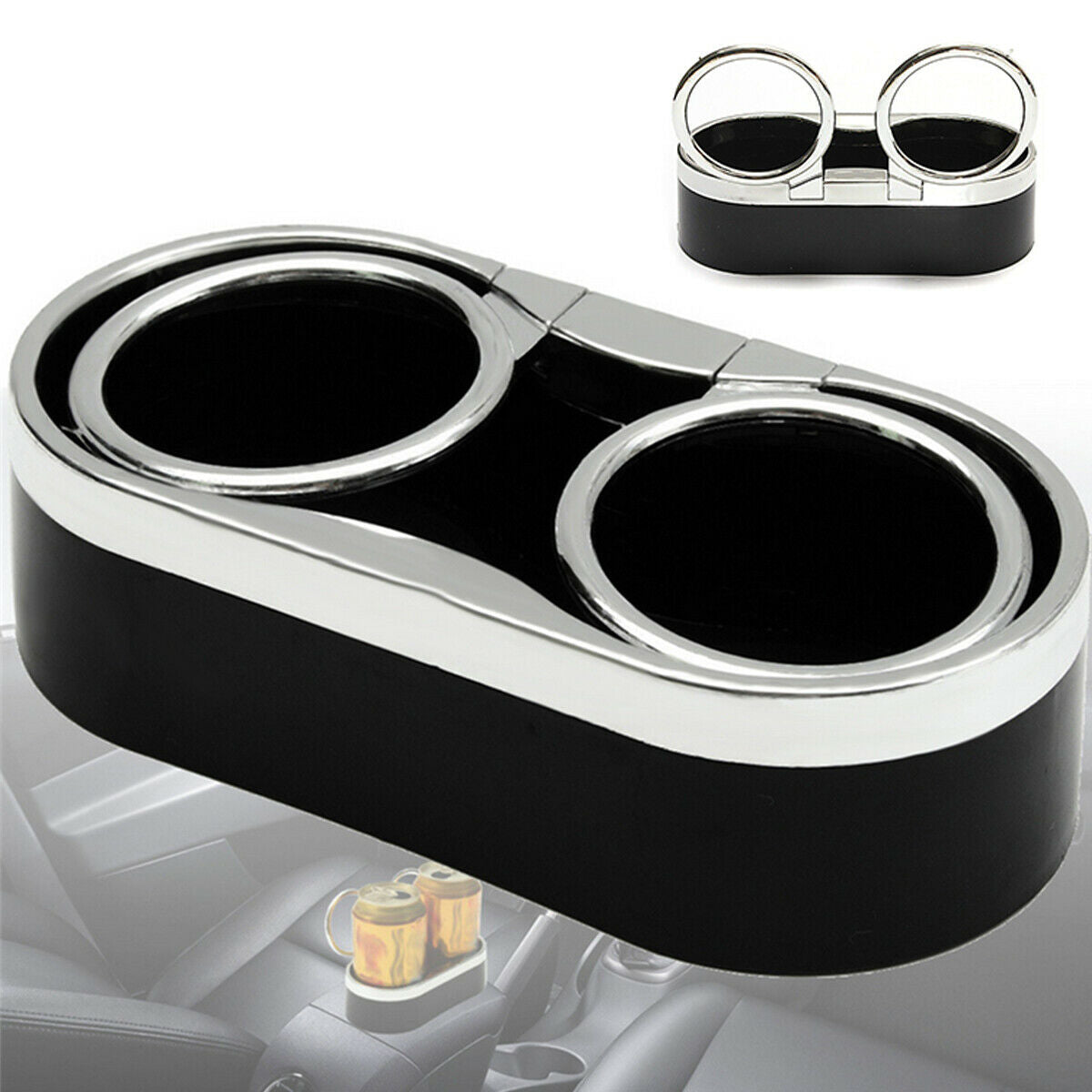 Adjustable Cup Drink Holder for Boat Marine Car RV Truck SUV Van Plastic Black