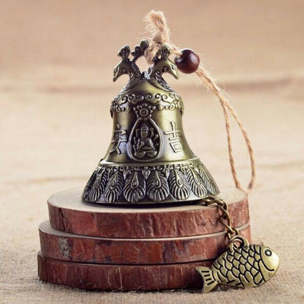 Chinese Feng Shui Style Garden Bell Wind Chime Ornament Rustic 23cm Long