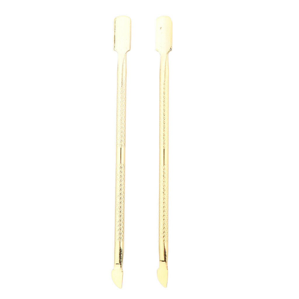 2 Pieces Cuticle Pusher Trimmer Remover Pedicure Manicure Nail Care Tool