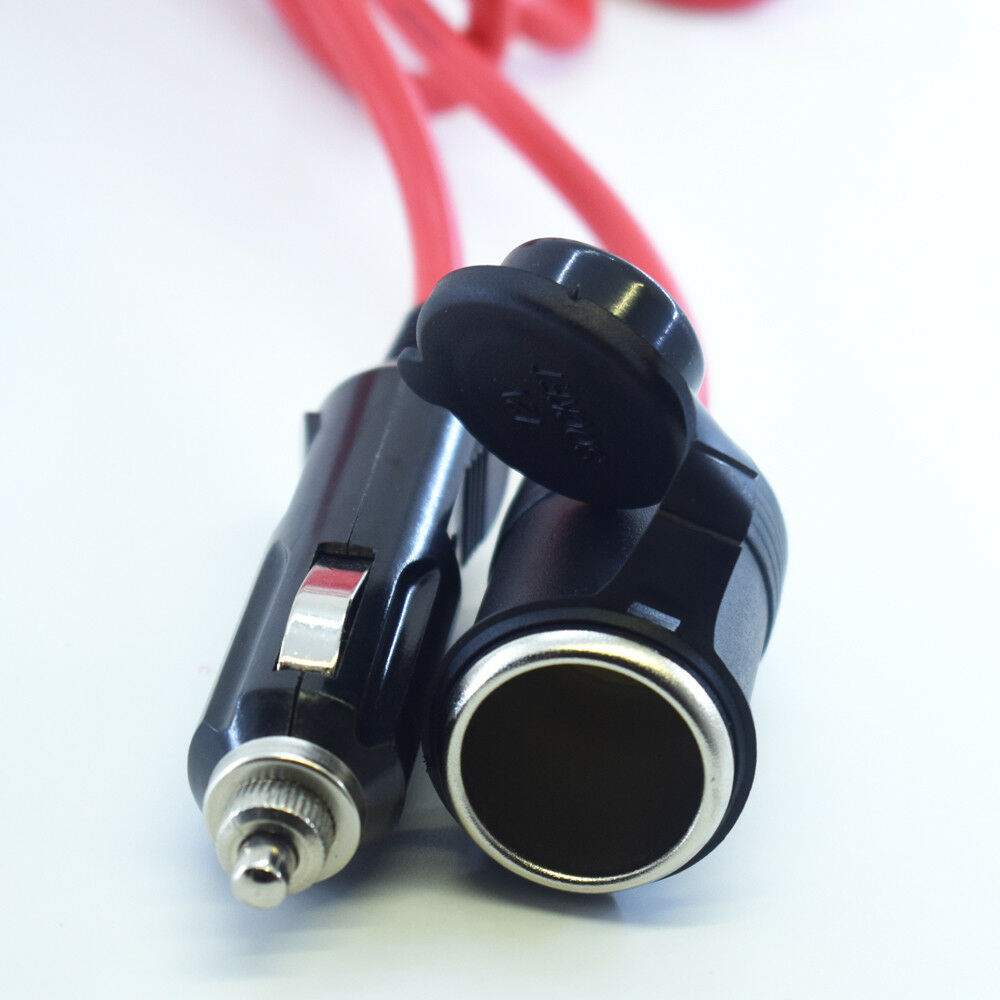 1pc Red 1.8M 18AWG 12V Car Cigarette Lighter Male to Female Extension Cable