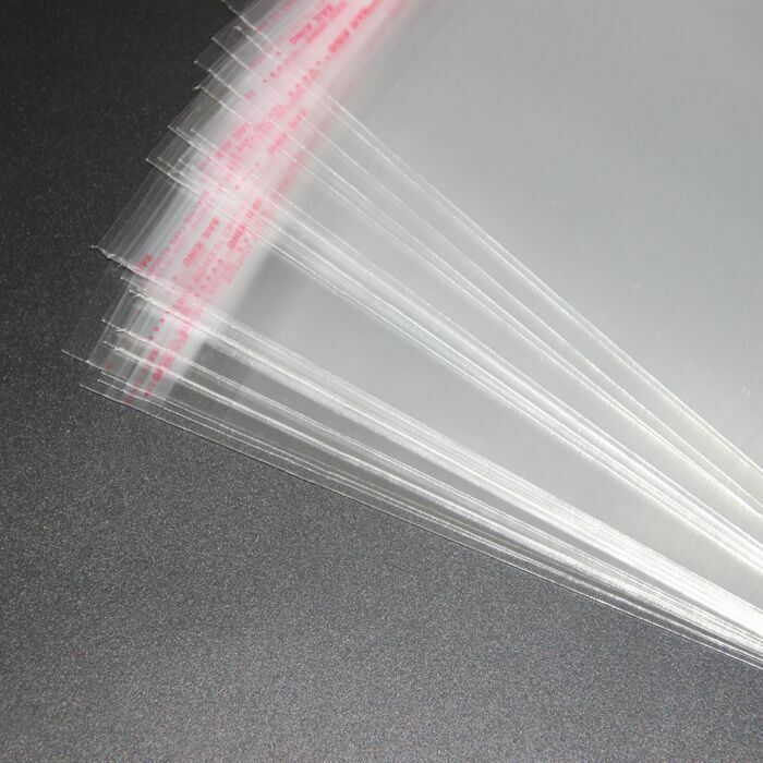 100pcs 10x25cm Resealable Transparent Opp Bag Plastic Bags Self Adhesive Seal