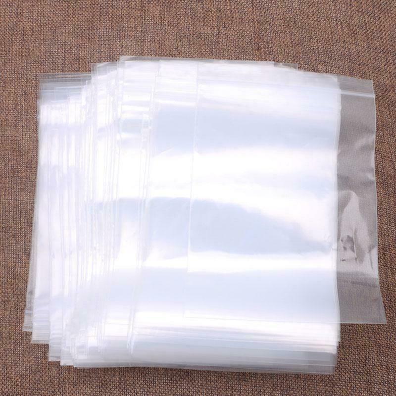 100X Clear Grip Self Press Seal Resealable Zip Lock Plastic Jewelry Bags 8 Sizes