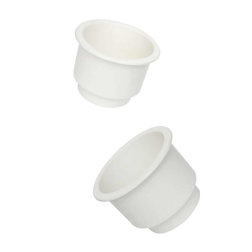 MagiDeal 2pcs White Cup Holder Boat RV Car Truck Yacht Insert