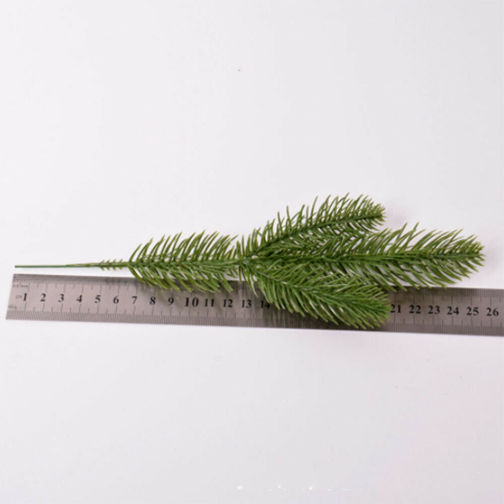 10Pcs Artificial Green Pine Branches For DIY Garland Christmas Garden Decoration