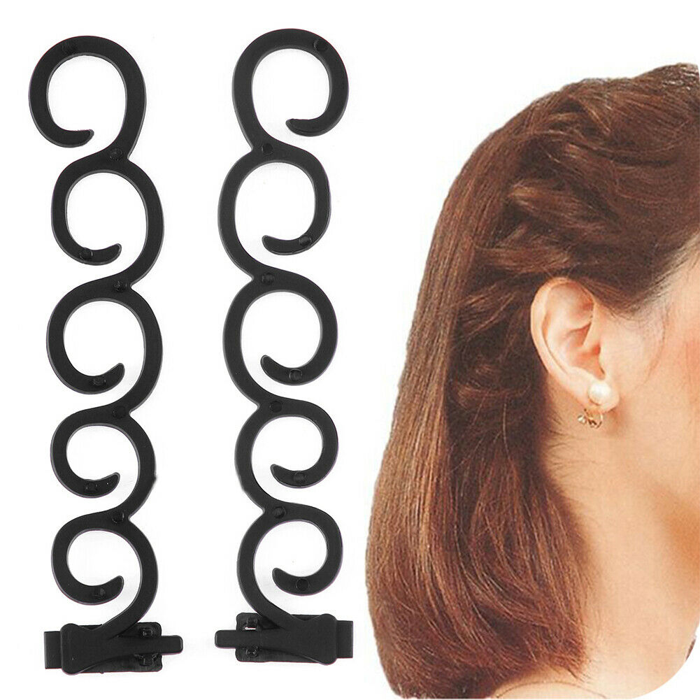 2pcs Hair Braiding Styling Tool Weave Braider Roller Twist Hair Edge Curler @