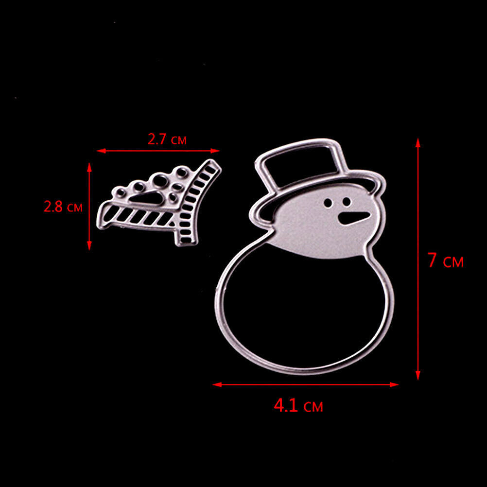 Xmas Snowman Metal Cutting Dies DIY Scrapbooking Decor Embossing Photo Alb.l8