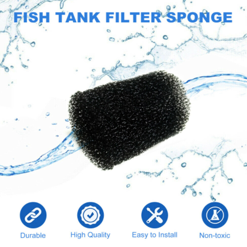 5pcs Sponge Aquarium Filter Protector Cover For Fish Tank Inlet Pond Black Foam