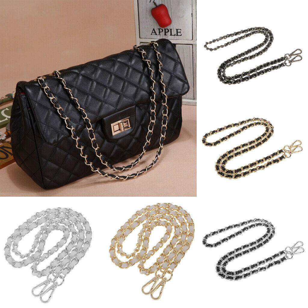 3X Crossbody Bag Strap Replacement Pu Leather Handbag Purse Chain 47inches