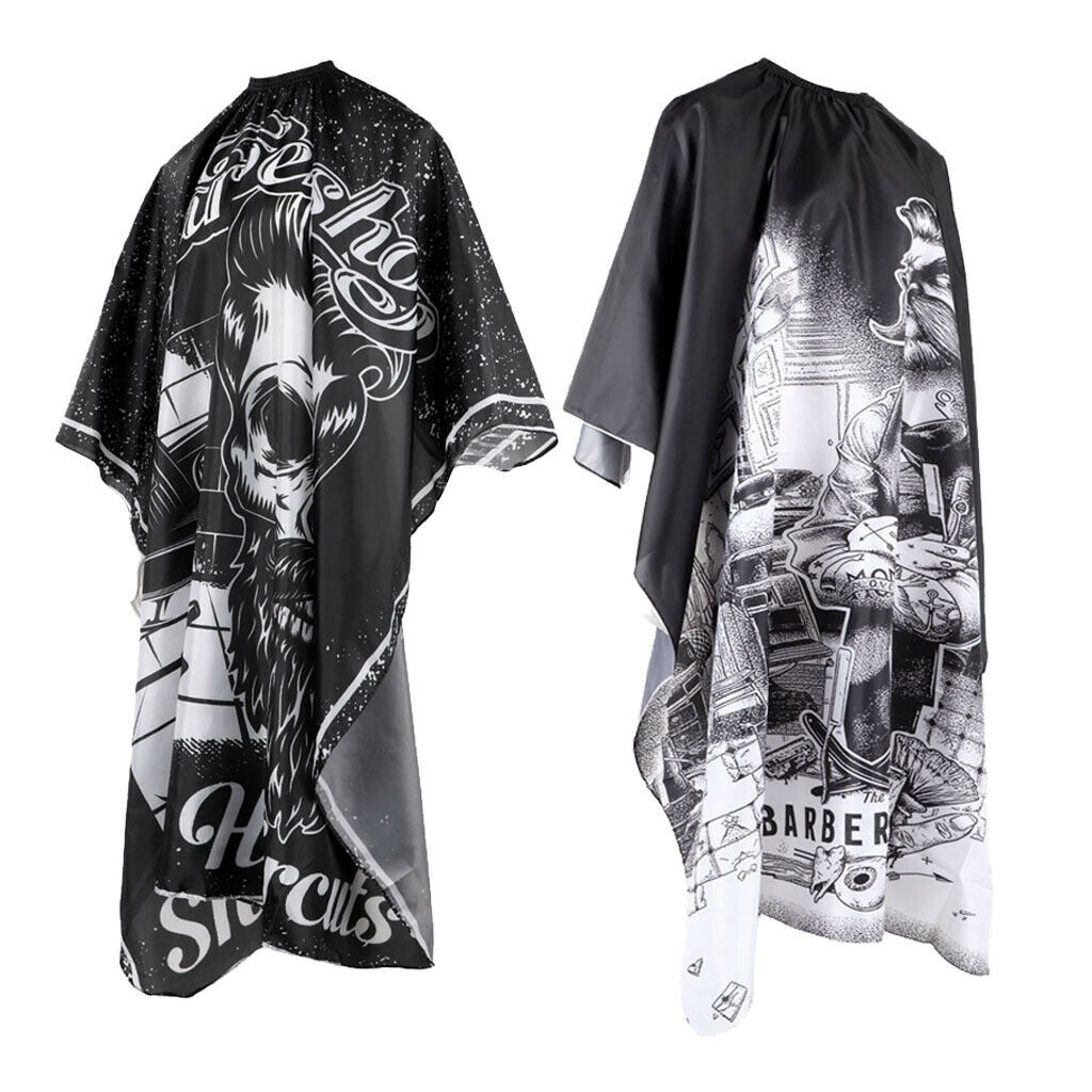 2Pcs/Set Anti-static Nylon Salon Cutting Cape Apron Barber Dye Gown Cloth