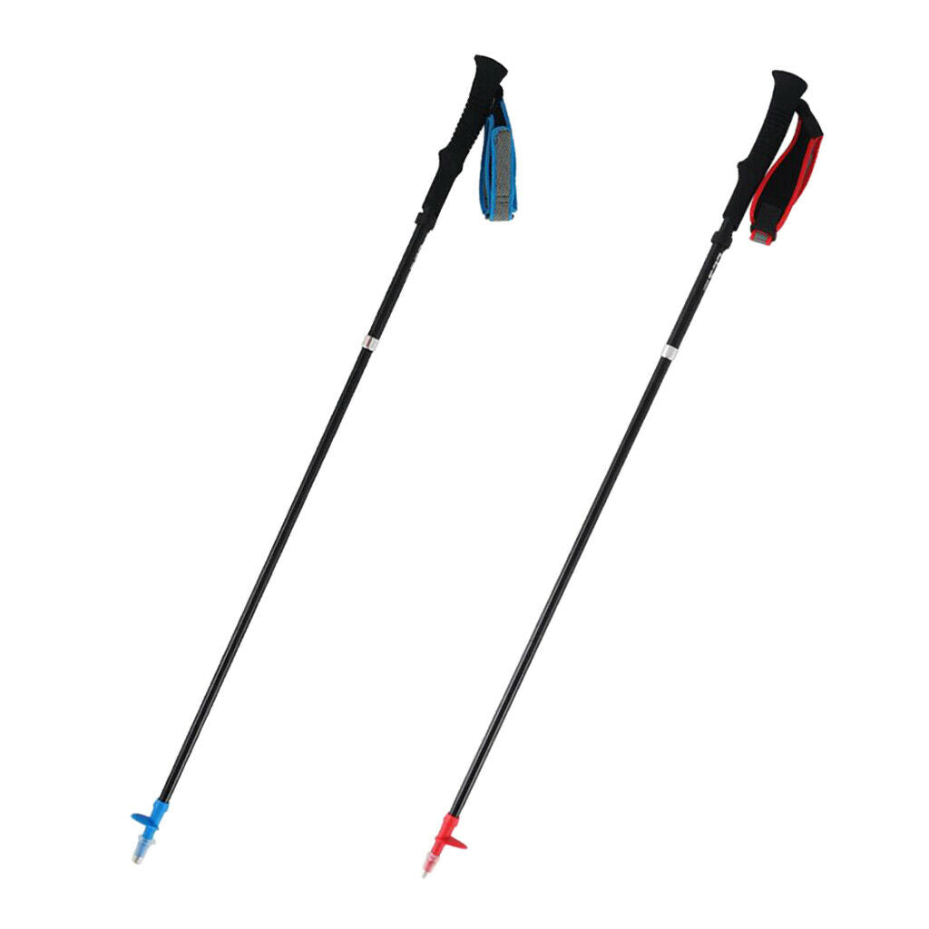 Aluminum Alloy Hiking Walking Stick Trekking Pole & Tungsten Steel Tip