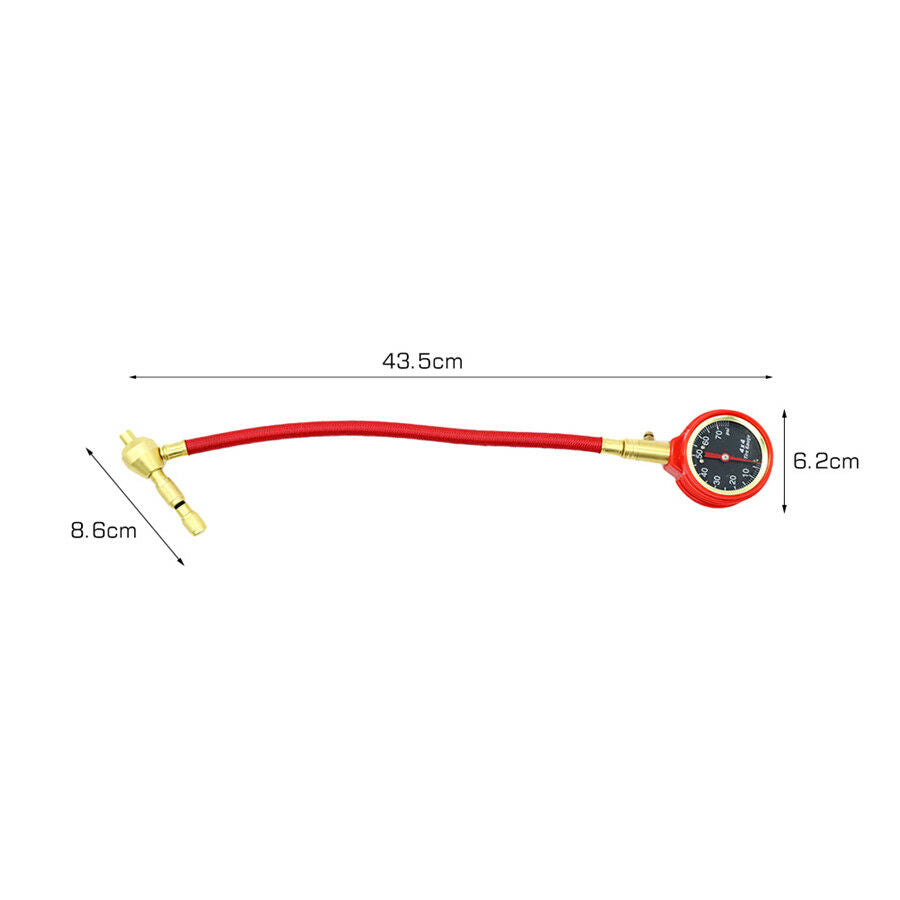 Red Tyre Deflator Tire Air Pressure Gauge Accurately Measure Shockproof 0-75PSI
