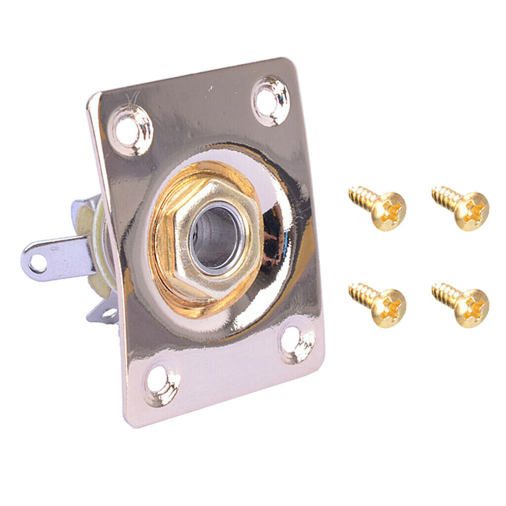 Metal Electric Guitar Output   Plate with Screws for Guitar Bass Parts