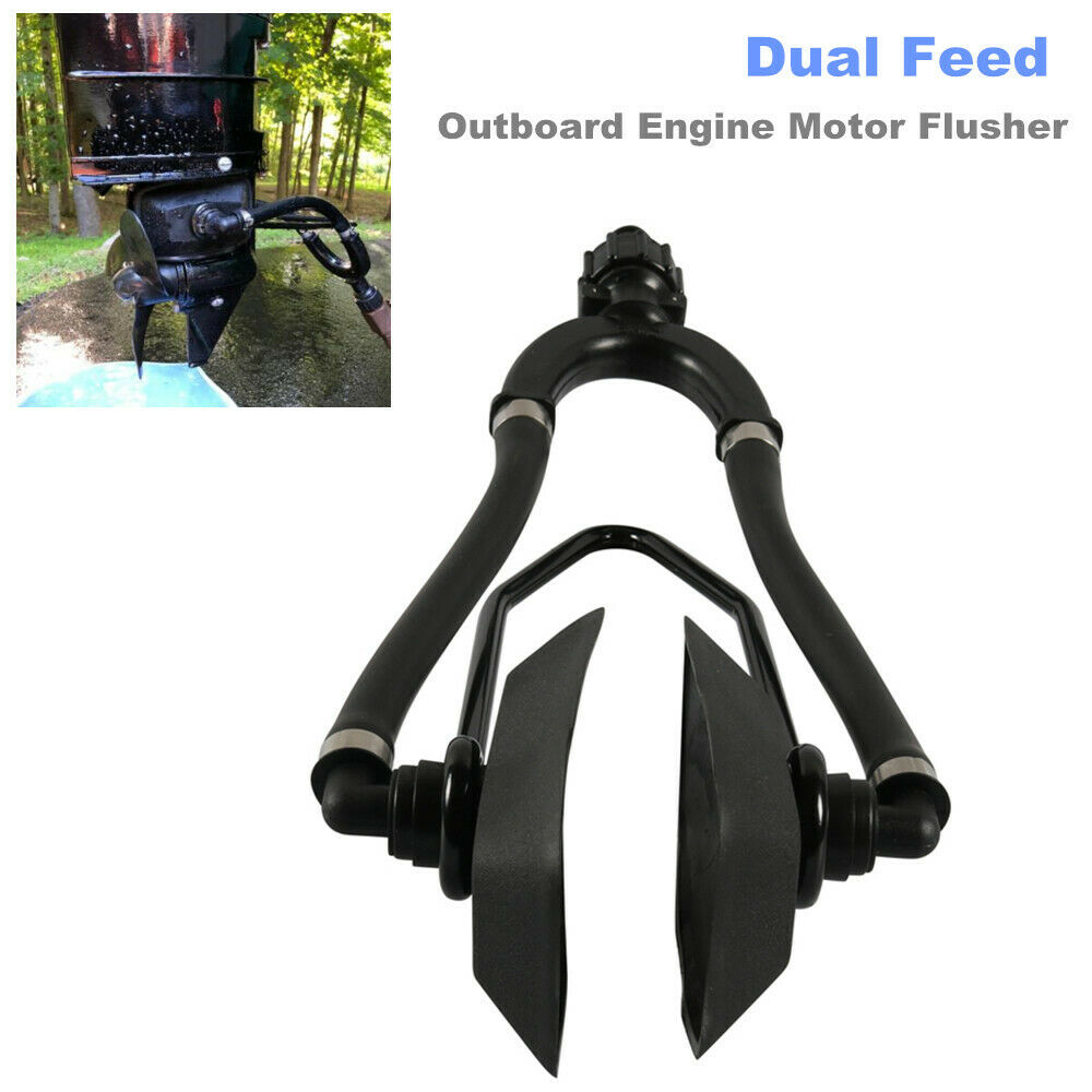 Universal Dual Feed Water Rectangular Outboard Engine Motor Flusher for Boats