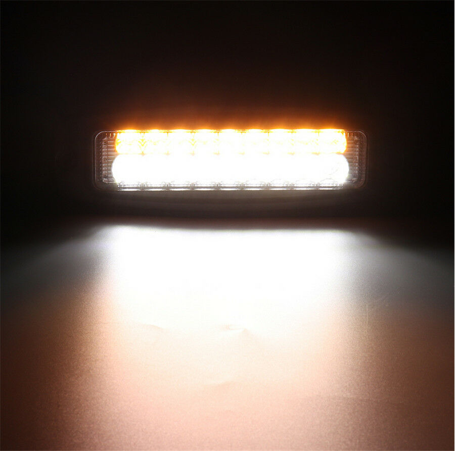 Universal 7.3Inch 54W Dual Colors Combo LED Work Light Car OffRoad DRL Fog Light