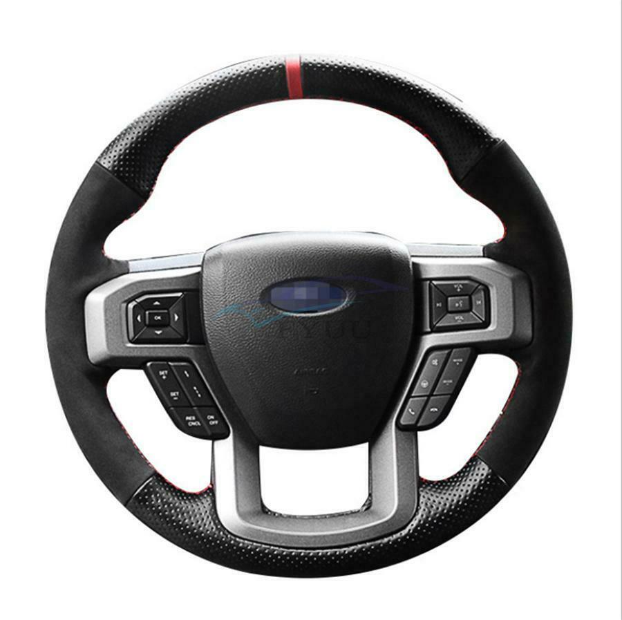 Car Steering Wheel Cover For Ford F-150 F150 King Ranch Lariat Platinum XL XLT