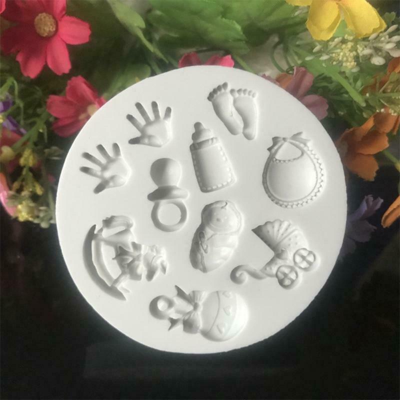 Silicone Fondant Candy Mold Baby Feet Candy Cupcake Mould Baby Shower Decoration