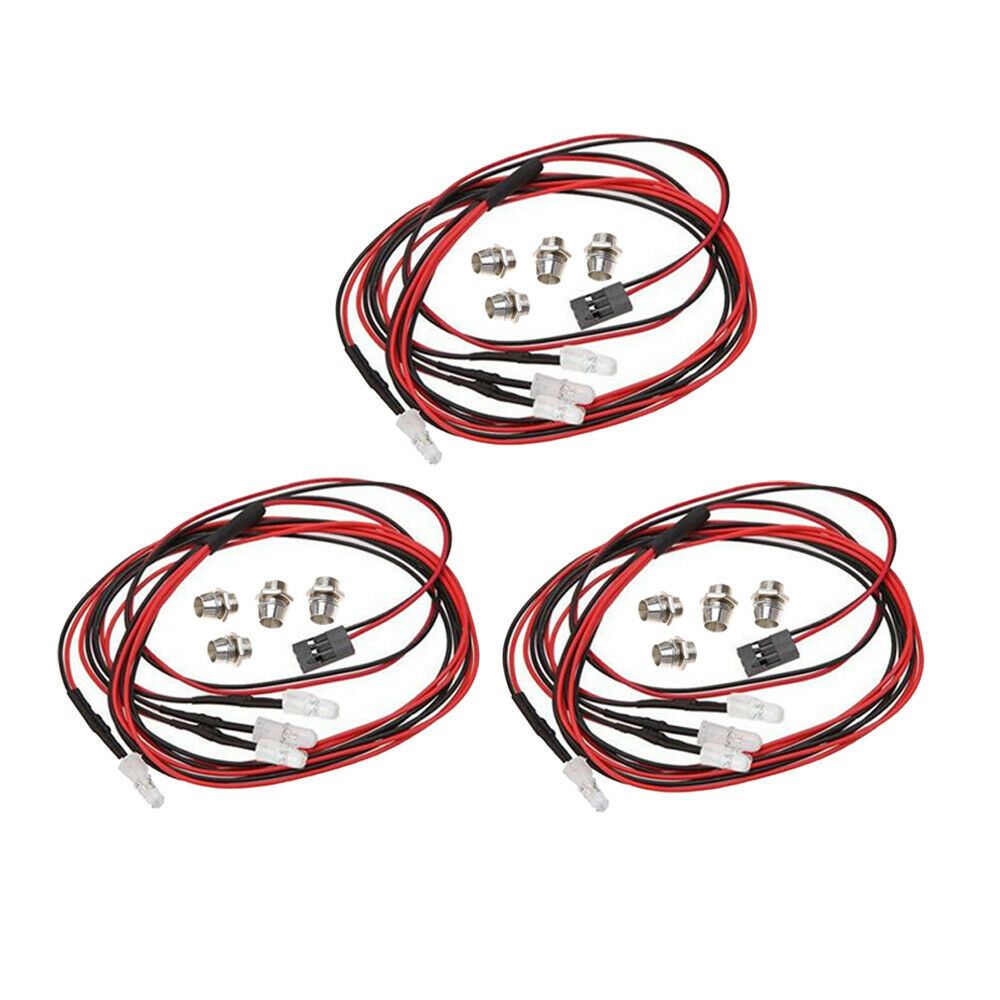 12 Pieces LED 5mm RC Car LED Lamp Blue Light Lamp For 1/10  RC4WD D90