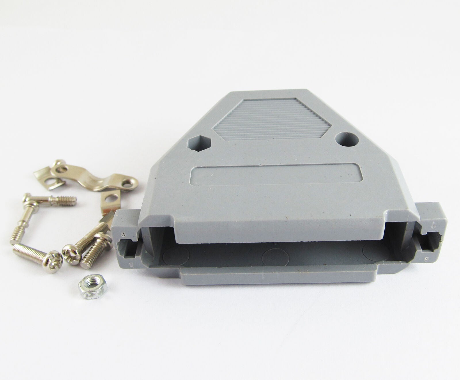 1set Grey Color D-Sub 37 Pin 2 Rows Plastic Hood Cover For Data Cable DB37 37Pin