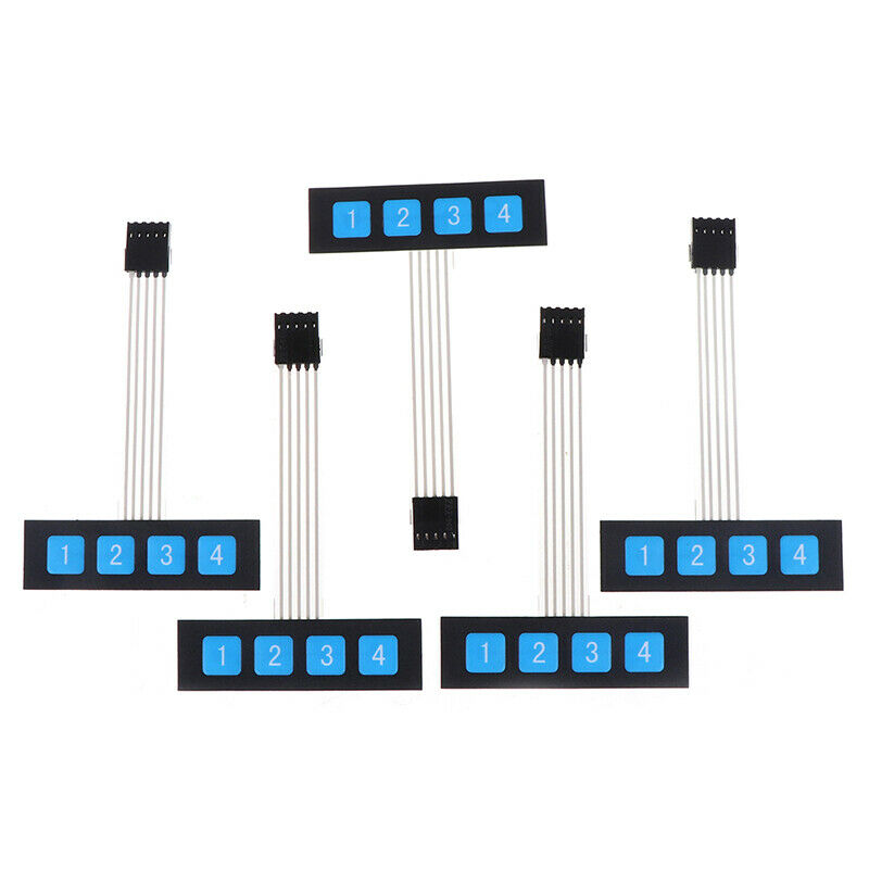 5PCS 1x4 Matrix Array 4 Key Membrane Switch Keypad Keyboard 4 Keys J_.l8