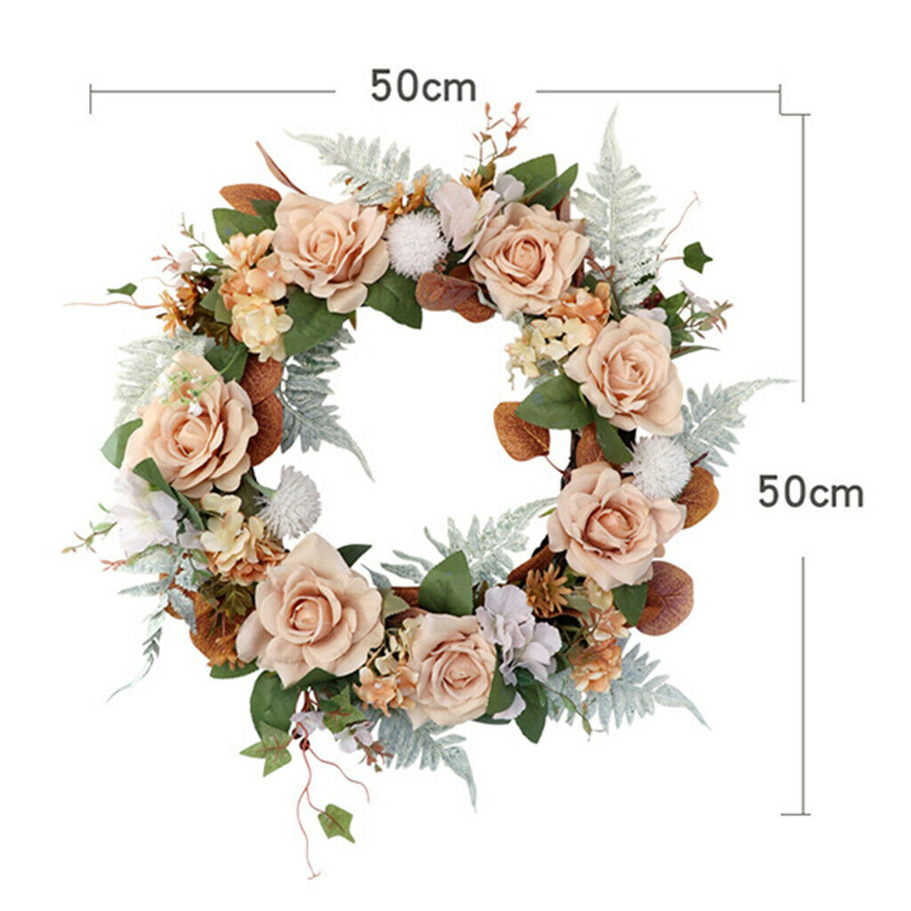 Large Flower Wreath Garland Festival Home Front Door Window Wall Decor