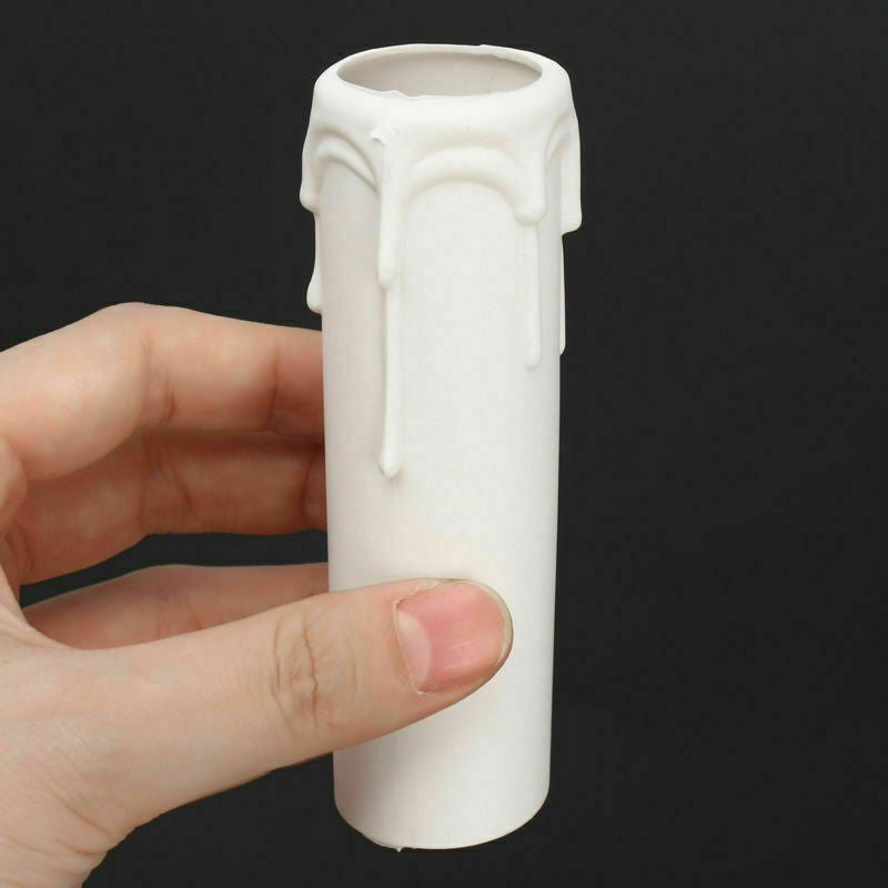 22mm White Candelabra Candle Holder Plastic Connecting Lamp Candle Cover