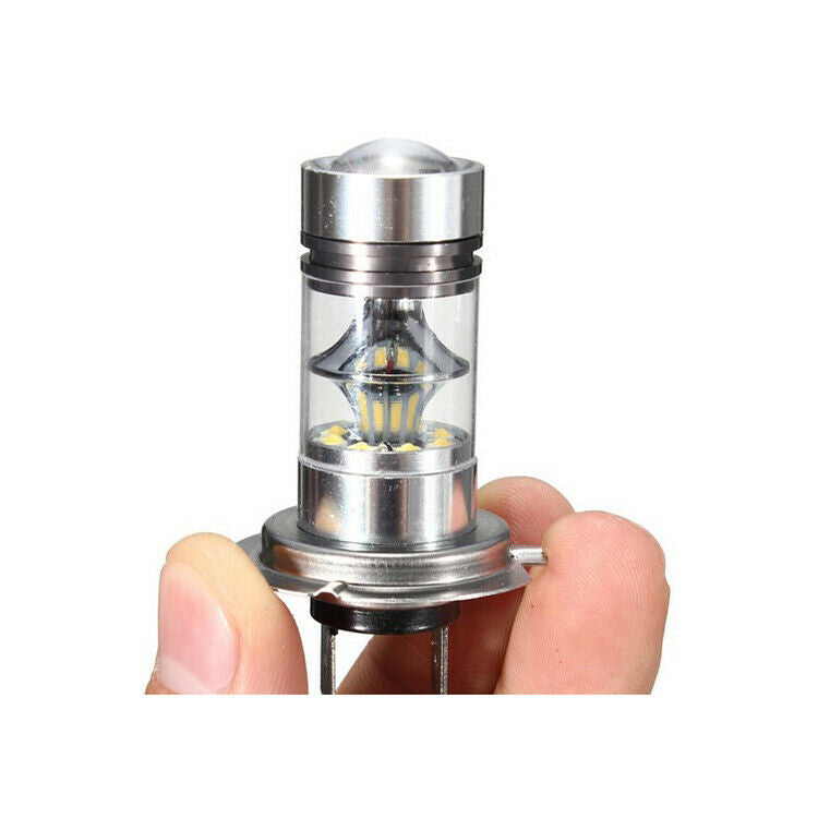 1Pcs HID White H7 6000K 100W LED Projector fog Driving DRL Head Light