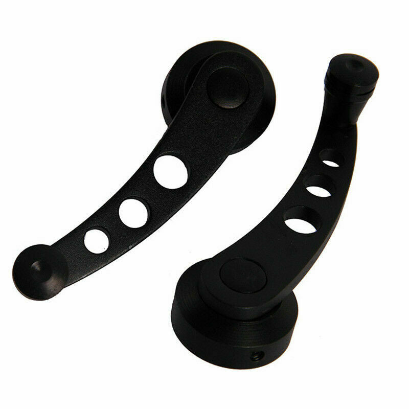 2x Car Truck Universal Billet Aluminum Manual Door Handle Crank Window Winder