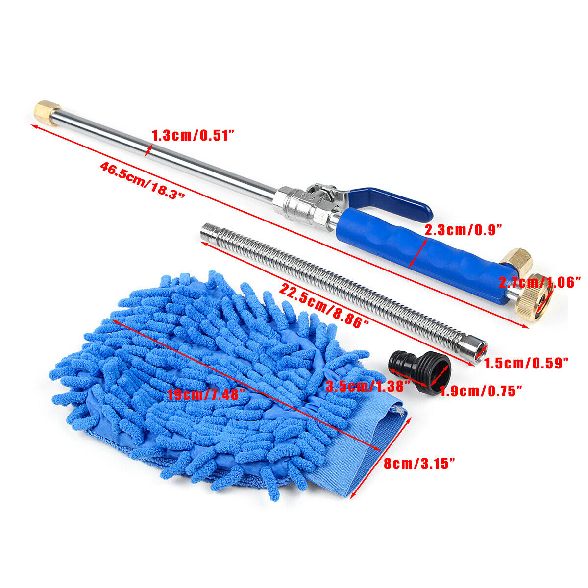 Car Garden Washer Spray Gun Power High Pressure Water Lance Hose Pipe Nozz