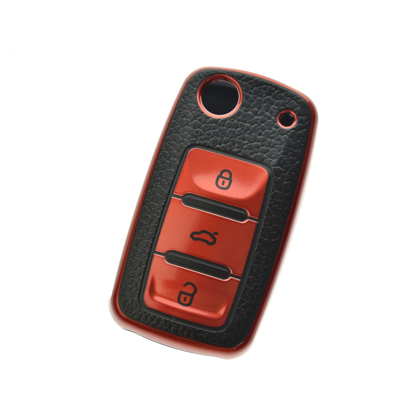 Flip Key Fob Cover Case For VW Golf 6 Polo Jetta Tiguan Scirocco Leather Texture
