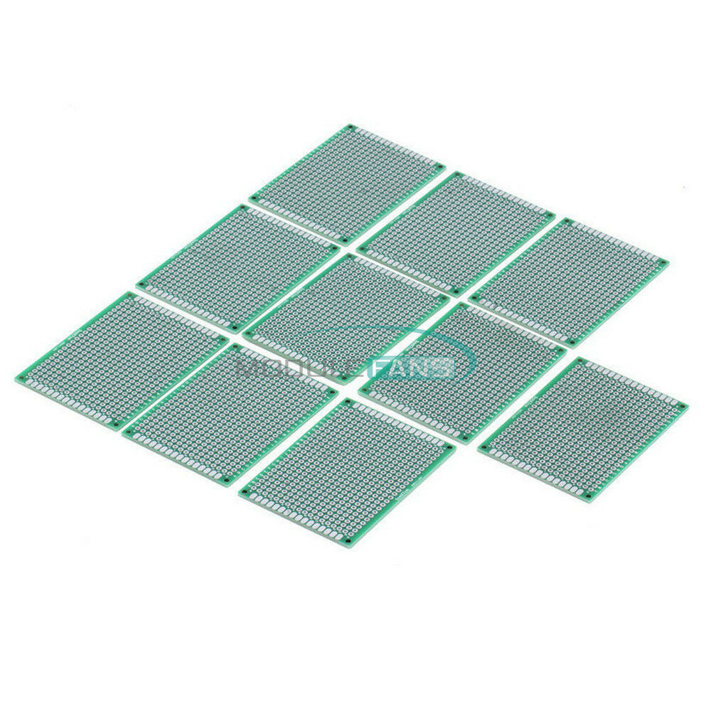 10PCS 50x70MM Double Side Prototype PCB Tinned Universal Glass Fiber Breadboard