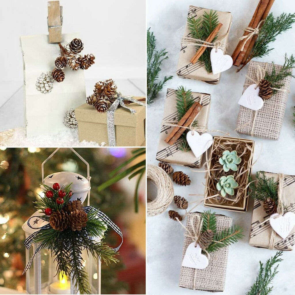 120pcs Natural Decorative Pine Cones Pinecone for Florists Crafts Decoration
