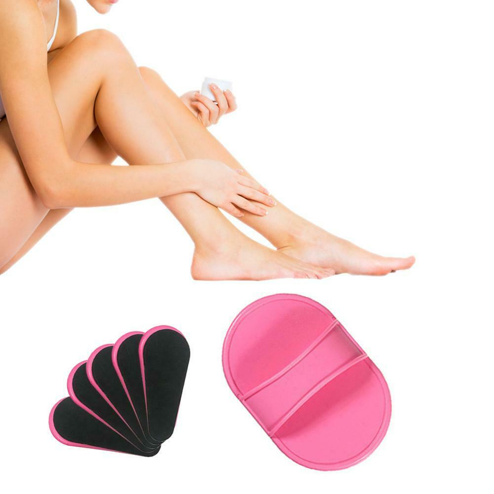 Natural Face Leg Hair Remover Epilator Exfoliator Pad Smooth Legs Skin Care @