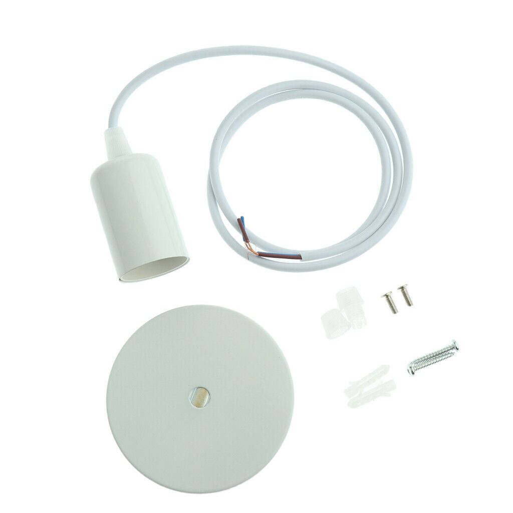 1 Pc Ceiling Lamp / Pendant Light Holder for E27 Screw-type Bulb Light White