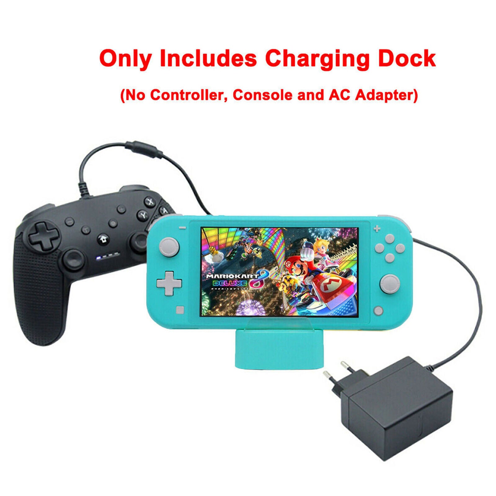 For Nintendo Switch/Lite Charger Charging Dock Station Stand With 4 2.0 USB HUB