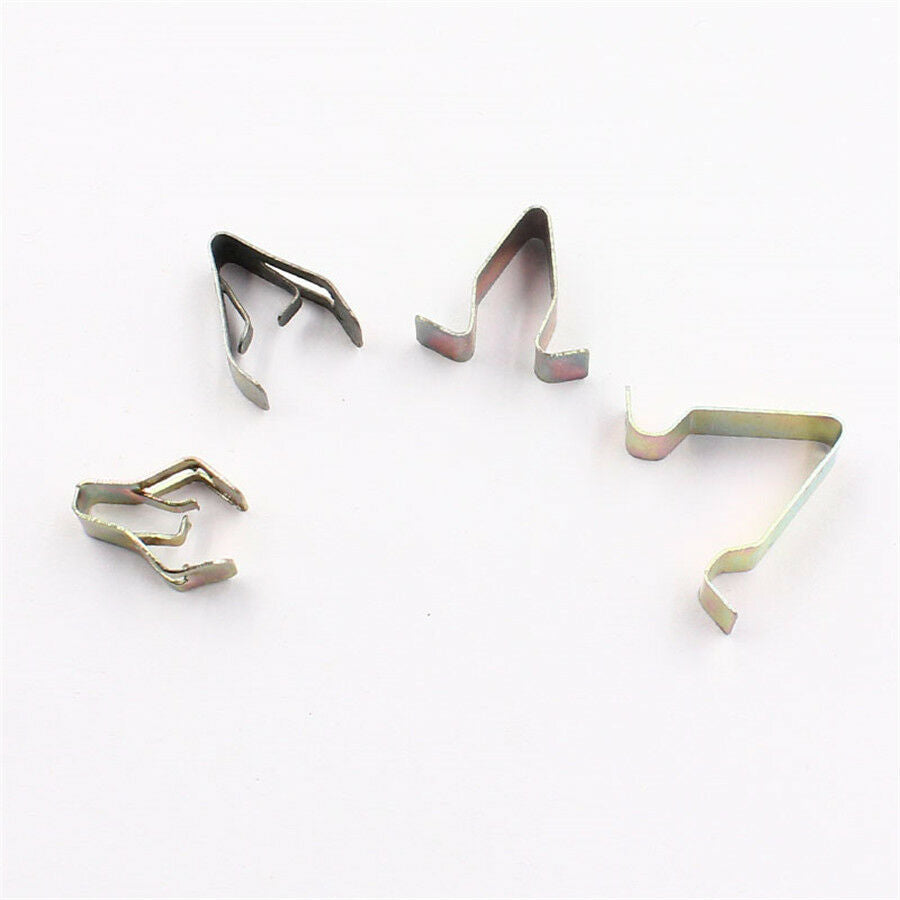 40Pcs Car Radio Dashboard DVD Metal U Cord Lock Retaining Clips Auto Fasteners