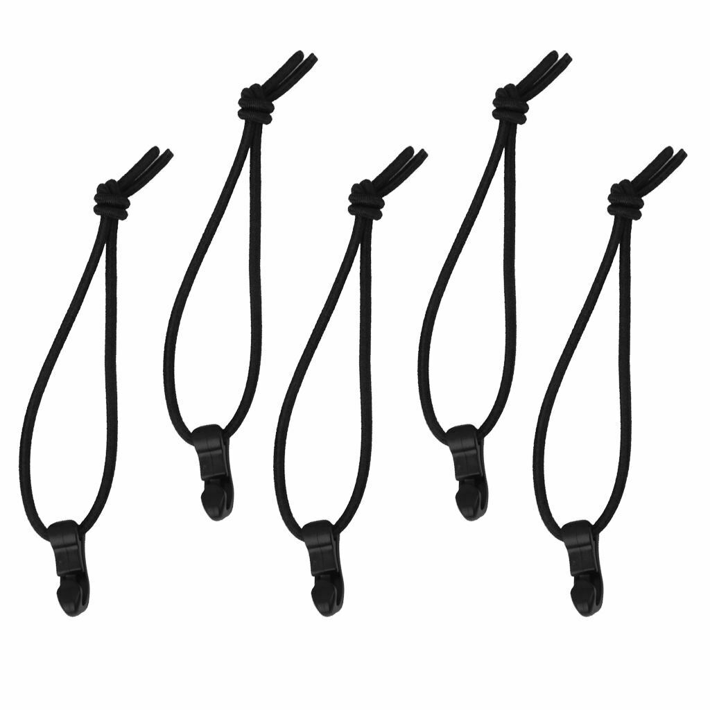 5pcs black bungee rope elastic binding straps hook buckle im