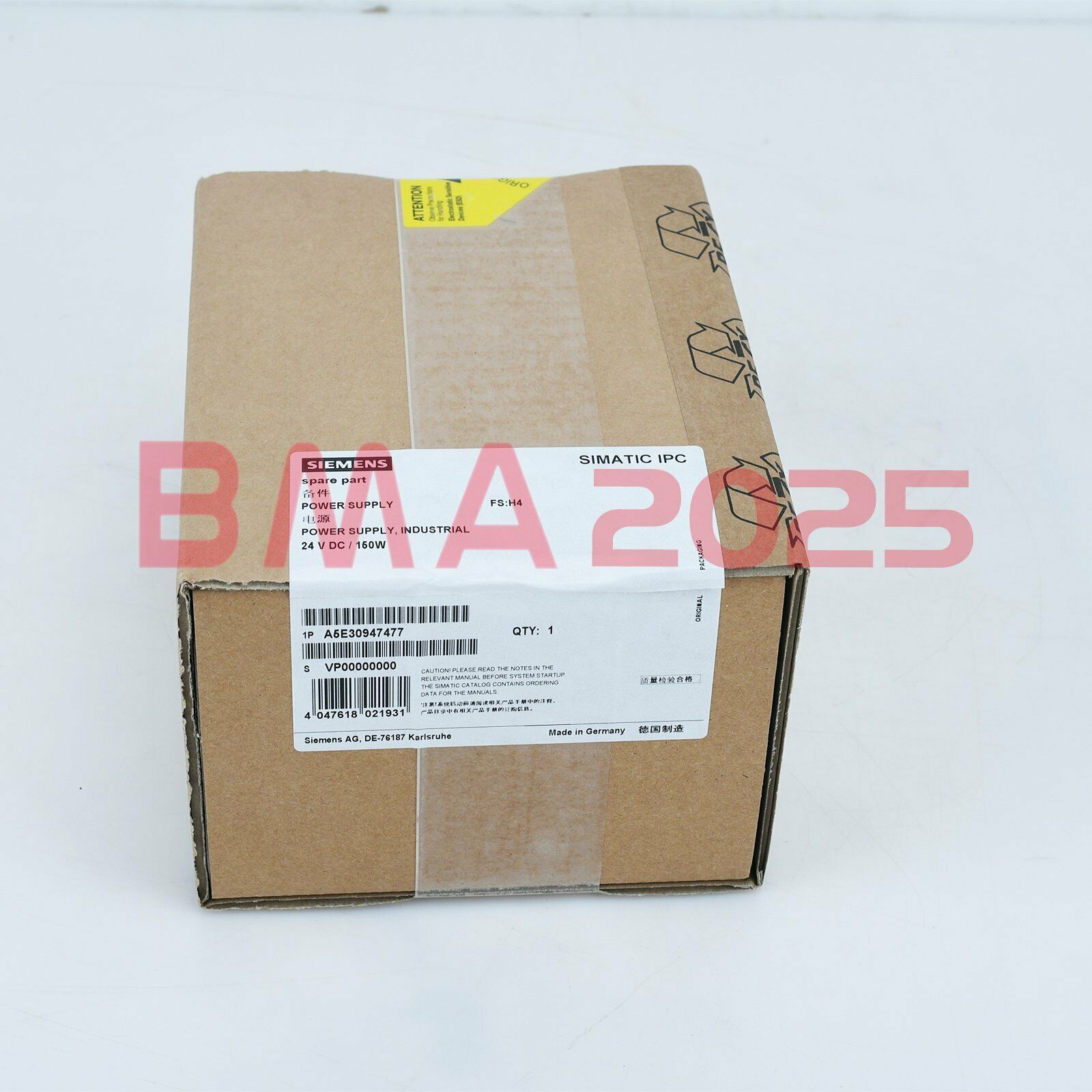 1PC New A5E30947477-H4 Power supply 24V/150W DHL free Ship SM9T
