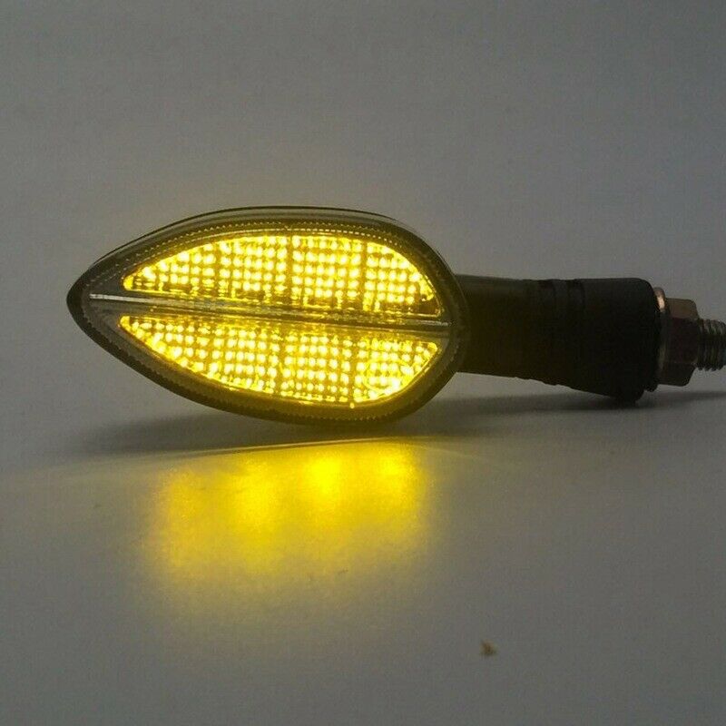 2pcs Universal Motorcycle LED Turn Signal Indicators Light Amber Blinker Lamp