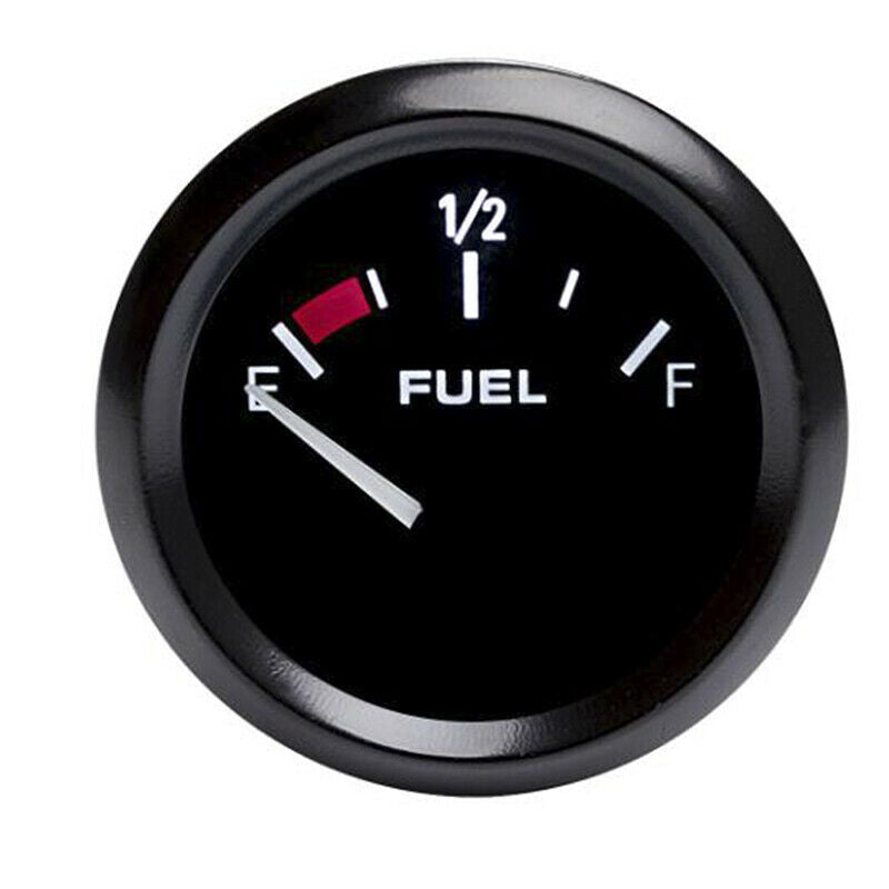Black Bezel Gas Fuel Level Gauge Analogue Red LED Car Marine Boat 52mm 12V`B Rf
