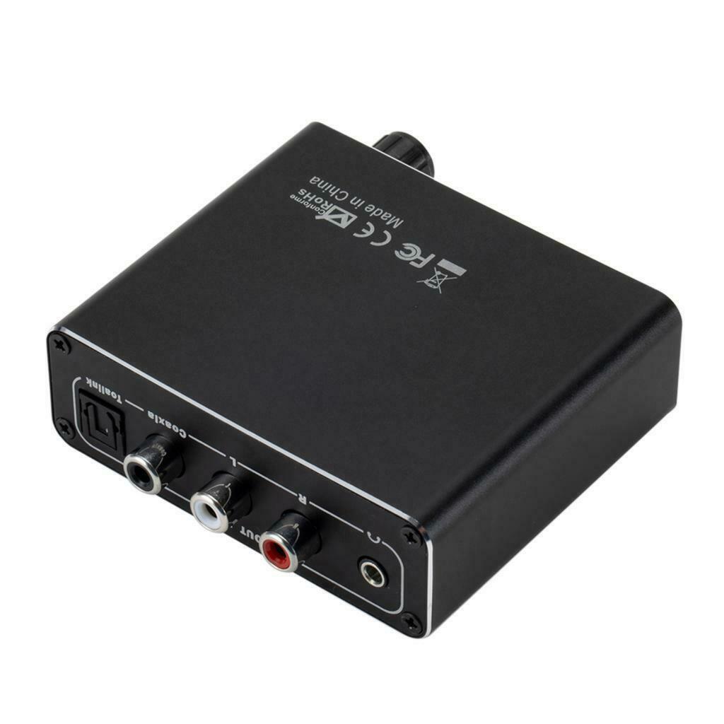 Digital Toslink Coaxial Optical to Analog Audio Adapter L/R 3.5mm Converter
