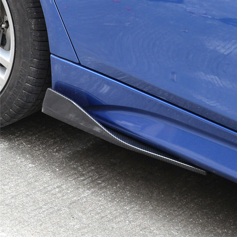 2X Car ABS Bumper Spoiler Rear Lip /Side Skirt Extension Splitters Winglet Wings