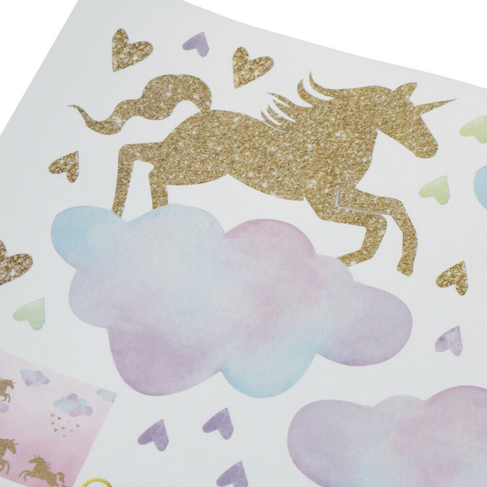Cartoon Unicorns cloud Horse Wall Stickers for Girls Bedroom Decor Animal.l8