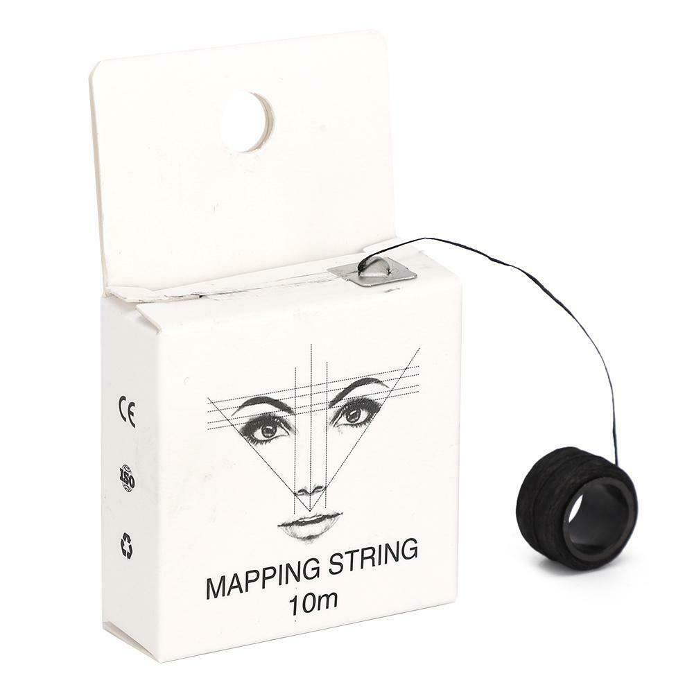 Pre-Inked Eyebrow Mapping String |Natural Bamboo Charcoal | Microblading PMU Kit